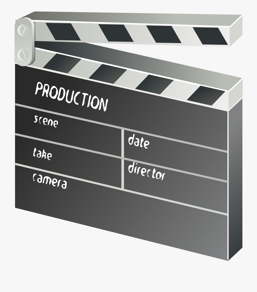 Clapper-board, Film, Movie, Motion Picture - 3d Clapper Board, Transparent Clipart