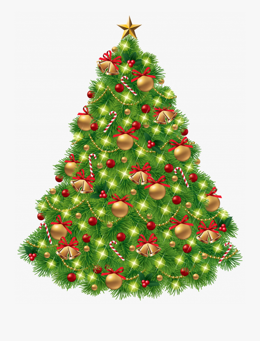 Clipart Best Web Marvelous - Christmas Tree With Bells, Transparent Clipart