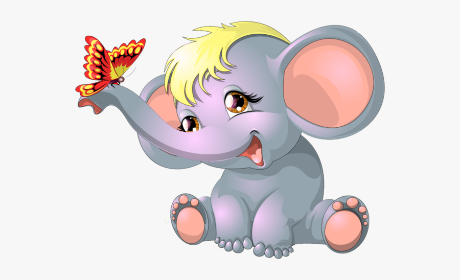 Cartoon Elephant Good Morning, Transparent Clipart