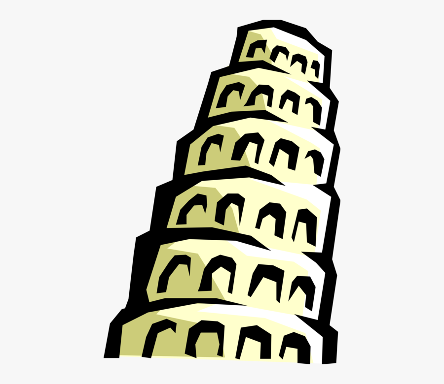 Vector Illustration Of Tower Of Babel Etiological Myth - イラスト バベル の 塔, Transparent Clipart