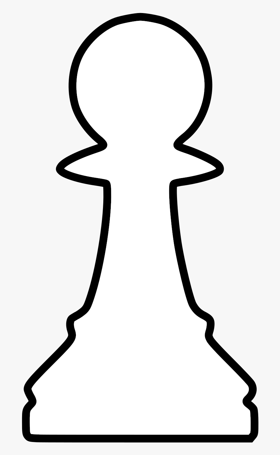White Silhouette Chess Piece Remix Pawn / Peón - Chess, Transparent Clipart
