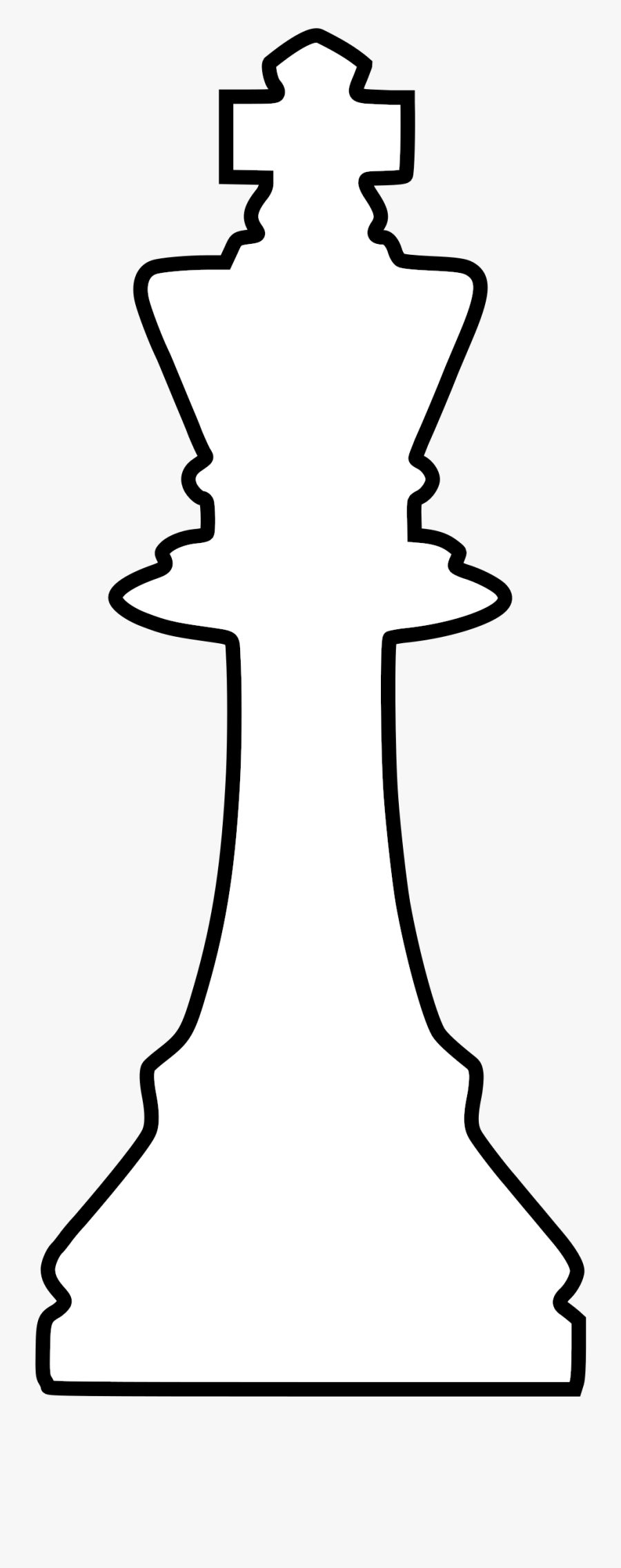 White Silhouette Chess Piece Remix King Rey Icons Png - Chess Piece King Silhouette, Transparent Clipart