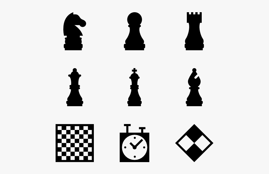 Clip Art Chess Piece Images - Piezas De Ajedrez 2d, Transparent Clipart