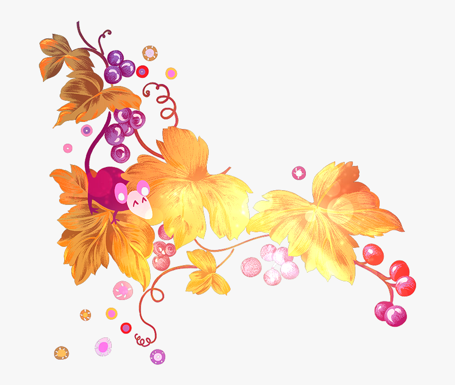 Wine Common Grape Vine Watercolor Painting - Wine Leaves Watercolor Png, Transparent Clipart