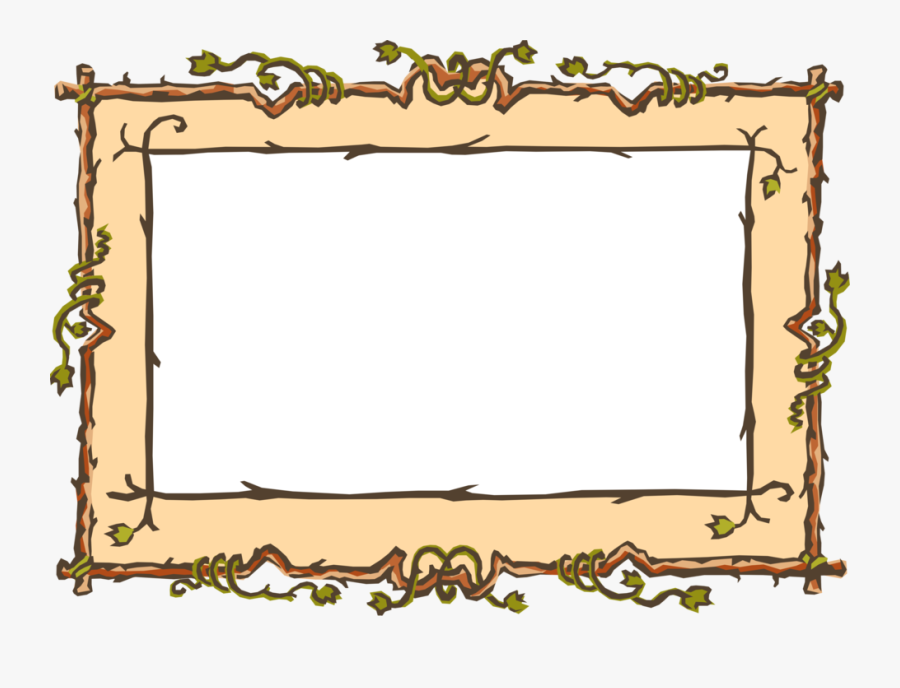 Vector Illustration Of Grape Vines And Twig Frame Border - Vines Border, Transparent Clipart