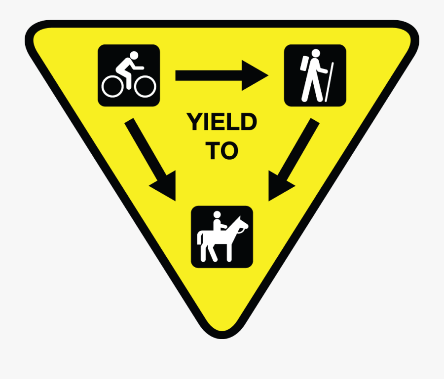 Trail Courtesy - Trail Etiquette Signs, Transparent Clipart