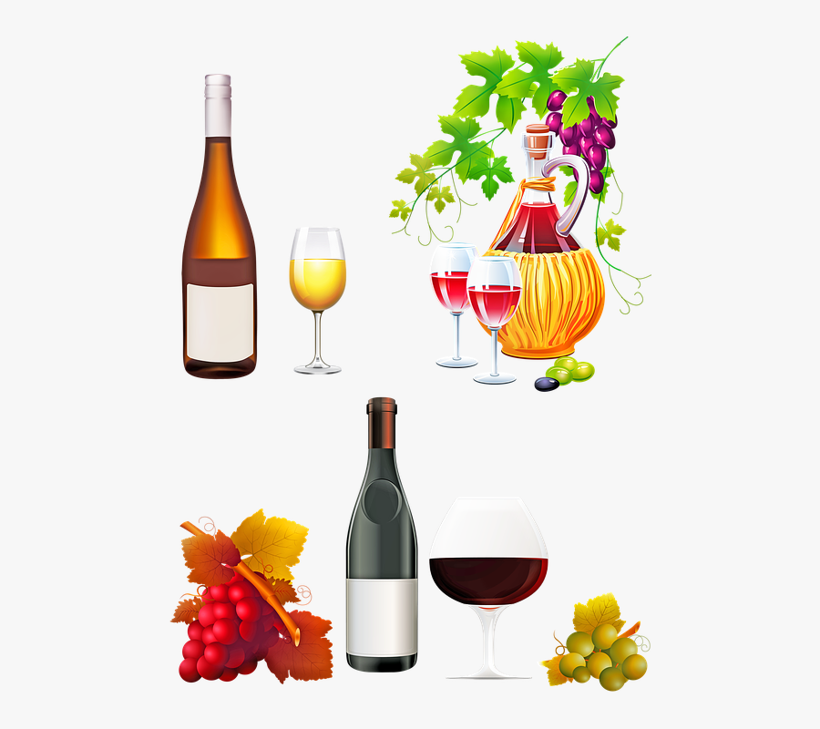 Wine, Grapes, Vines, Red Wine, White Wine, Vineyard - Tuscan Wine Clip Art, Transparent Clipart