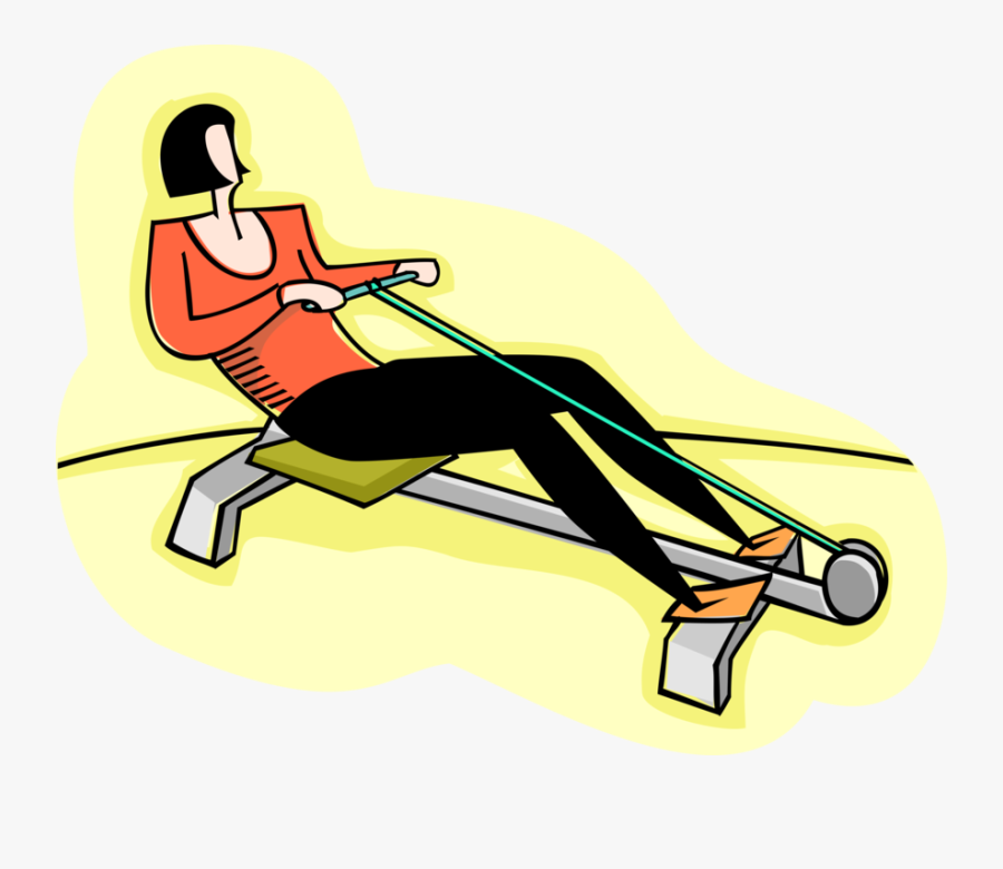 Transparent Rowing Clipart Free - Cartoon Rowing Machine Png, Transparent Clipart