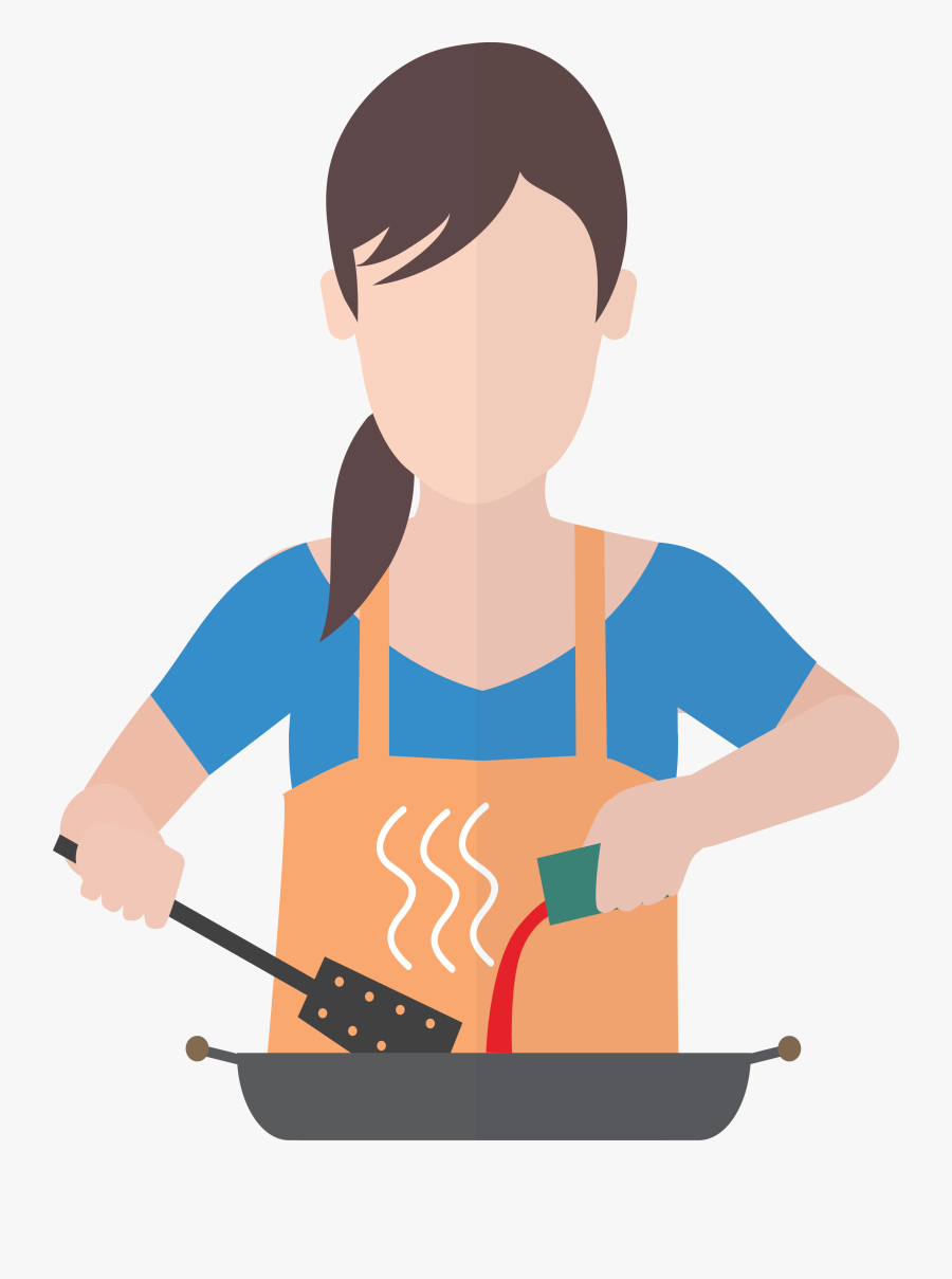 Cooking Woman Vector Clipart , Png Download - Aprecia La Comida Que Tu Madre Te Cocina, Transparent Clipart