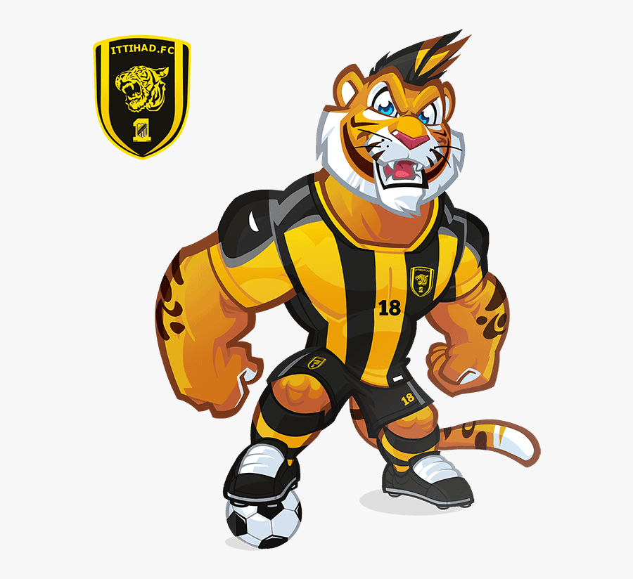 Al-ittihad Club Mascot Design - Saudi Arabia Football Mascot, Transparent Clipart