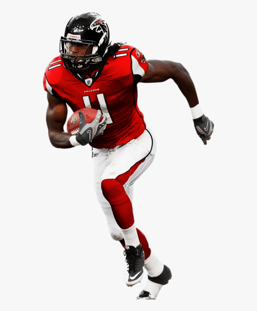 Vector Freeuse Falcon Football Clipart - Julio Jones In Falcons Uniform, Transparent Clipart