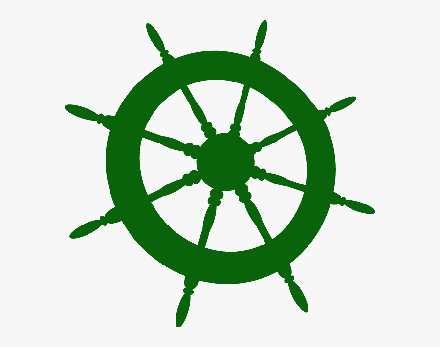Ship Wheel Red, Transparent Clipart