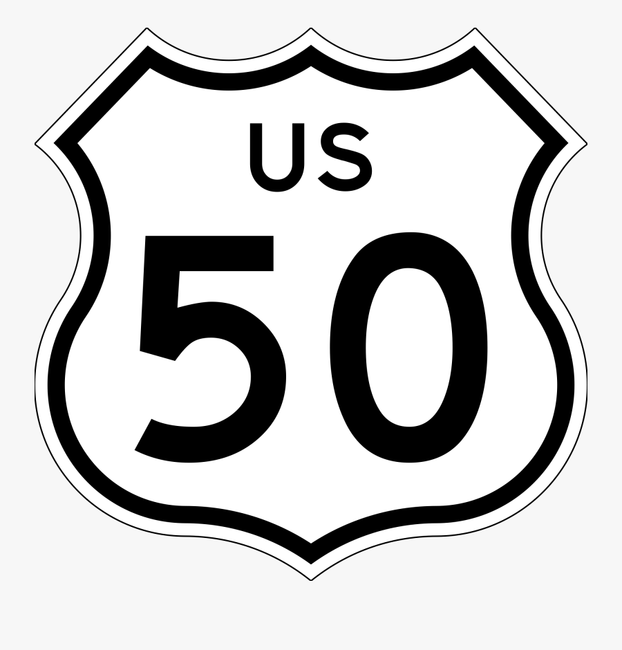 Us Route 50 Sign Clipart , Png Download - Us Route 50 Sign, Transparent Clipart
