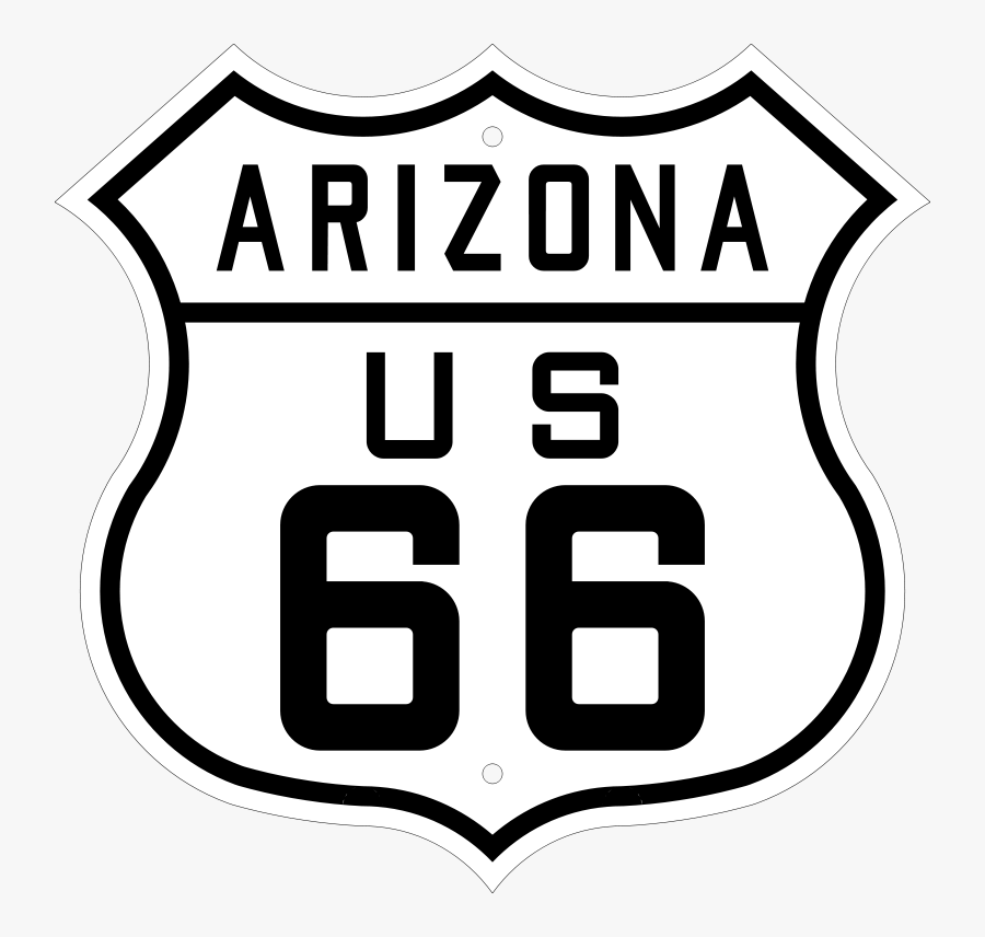 Az-route 66 Us Public Domain - Arizona Route 66 Logo, Transparent Clipart