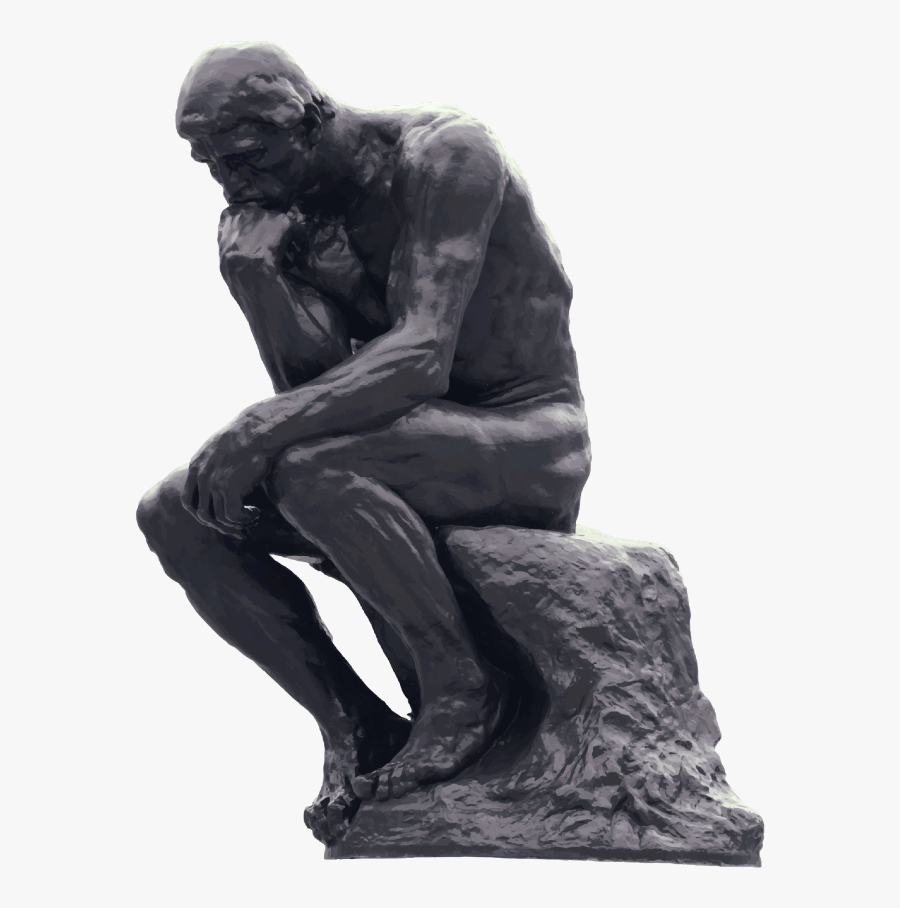 Thumb Image - Thinker Statue Png, Transparent Clipart