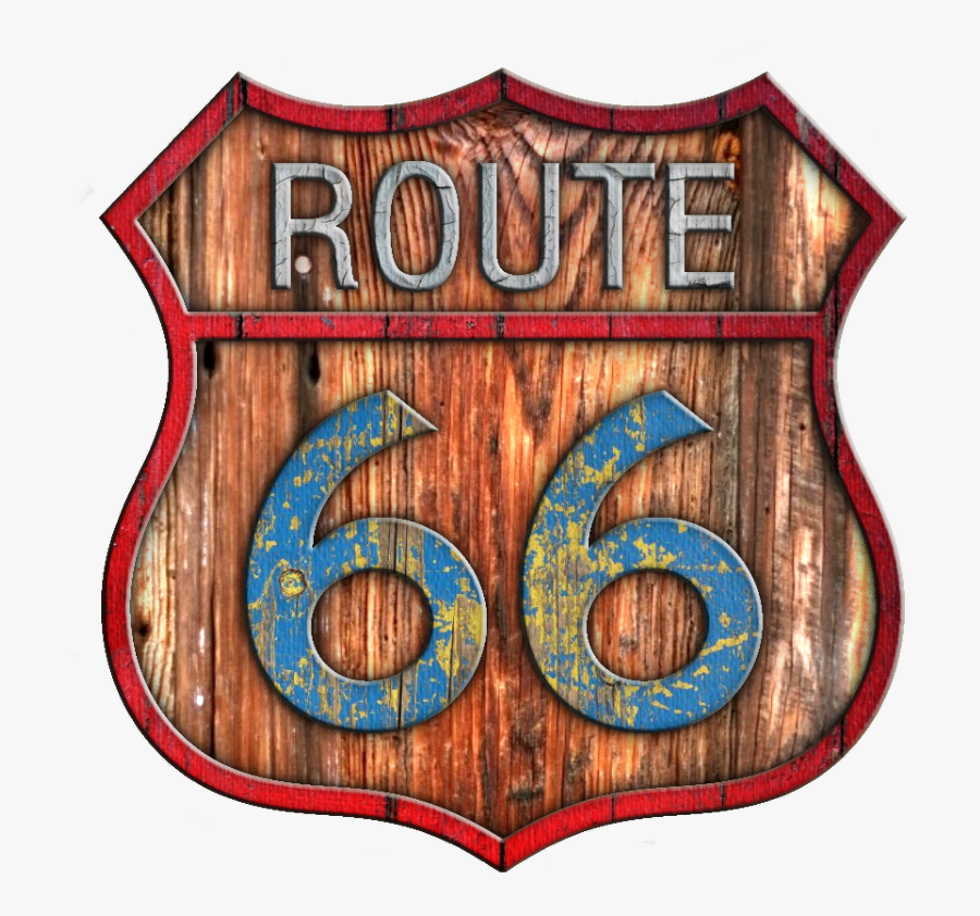 #route66 #retro - Old Route 66 Sign, Transparent Clipart