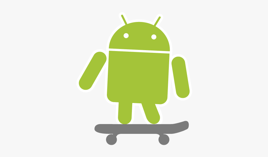 Skateboard Clipart Word - Android Logo On A Skateboard, Transparent Clipart