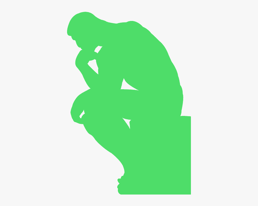 Thinker Silhouette, Transparent Clipart