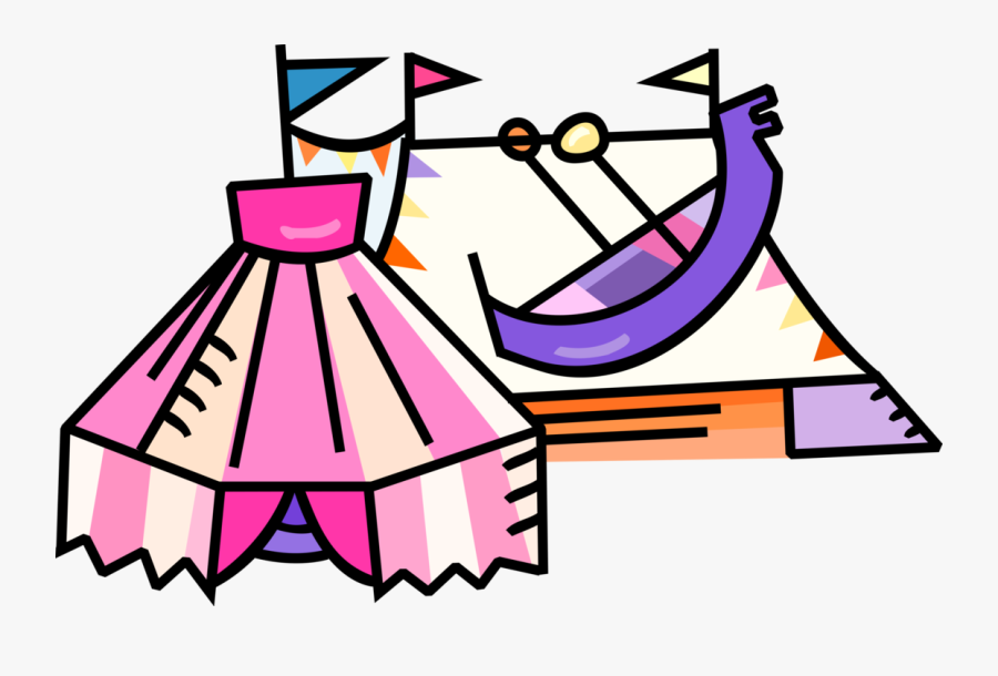Vector Illustration Of Circus Tent Traditional "big, Transparent Clipart