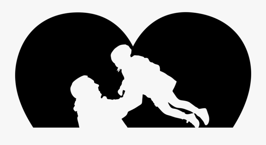 Human Behavior,silhouette,love - Symbol Father And Daughter, Transparent Clipart