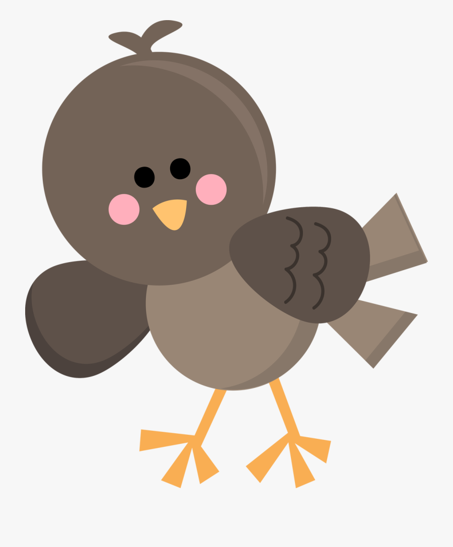 Cute Brown Bird Clipart, Transparent Clipart