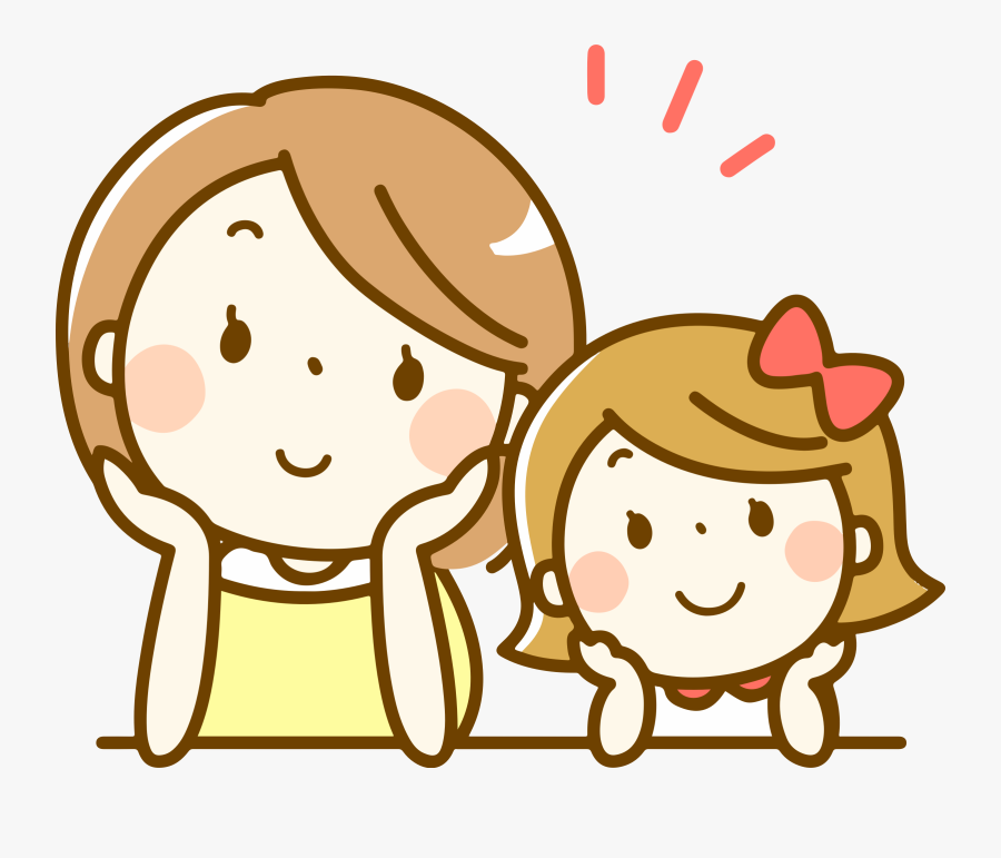 Mother And Daughter Cartoon , Png Download - Cute Mother And Daughter Cartoon, Transparent Clipart