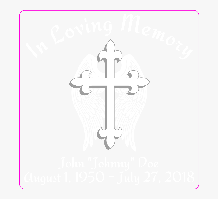 In Loving Memory Customizable Square Static Cling - Poster, Transparent Clipart