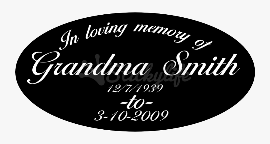 In Loving Memory Decal - G Unot, Transparent Clipart