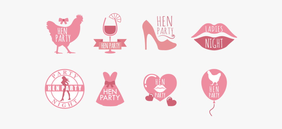 Hen Party Frame Clipart, Transparent Clipart