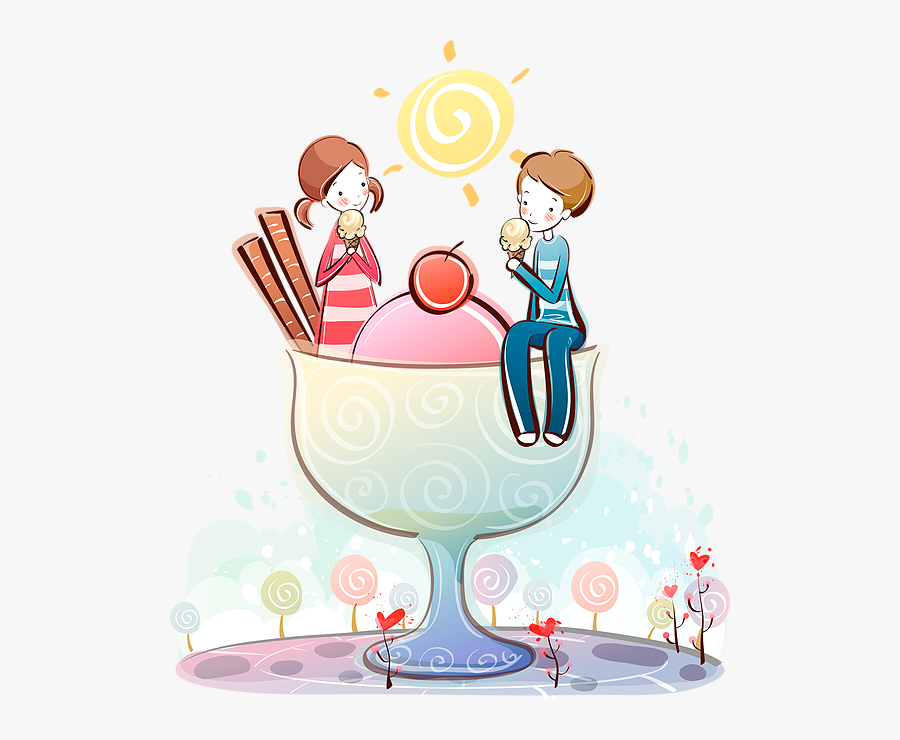 Sweet Couple Cartoon, Transparent Clipart