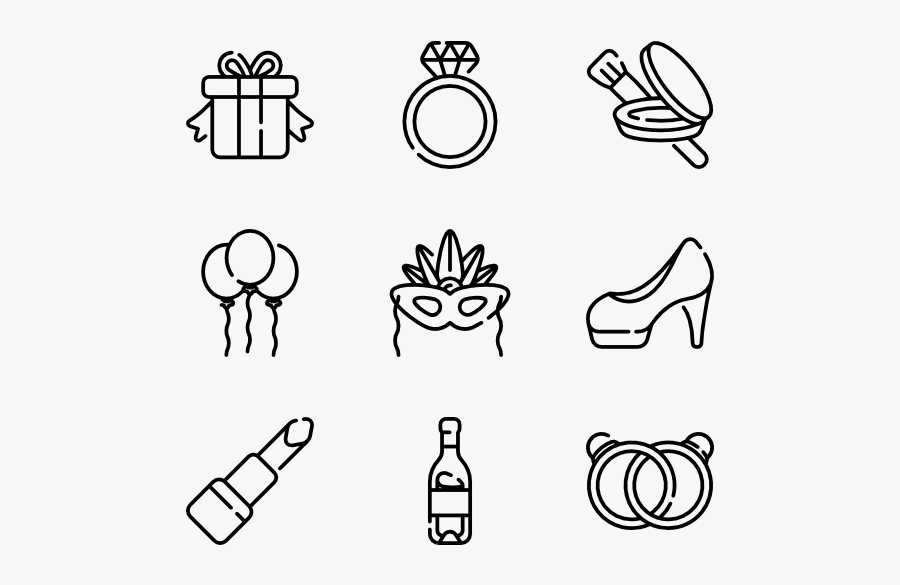 3 Bachelorette Icon Packs - Ethical Icon, Transparent Clipart