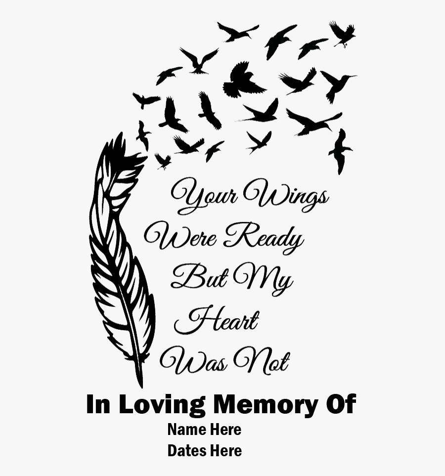 Picture Freeuse Library Memory Drawing Heart - Son Your Wings Were Ready, Transparent Clipart