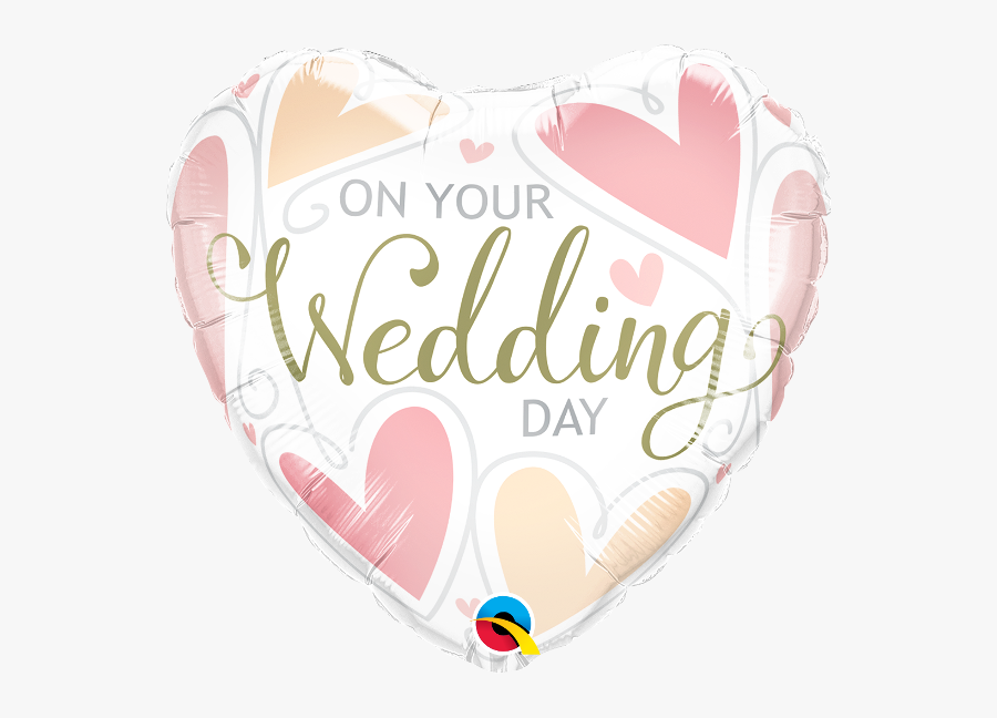Μπαλόνι Foil Σε Σχήμα Καρδιάς Με Παστέλ Καρδούλες "on - Qualatex, Transparent Clipart