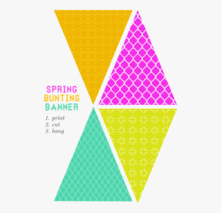 Free Printable Bunting, Transparent Clipart
