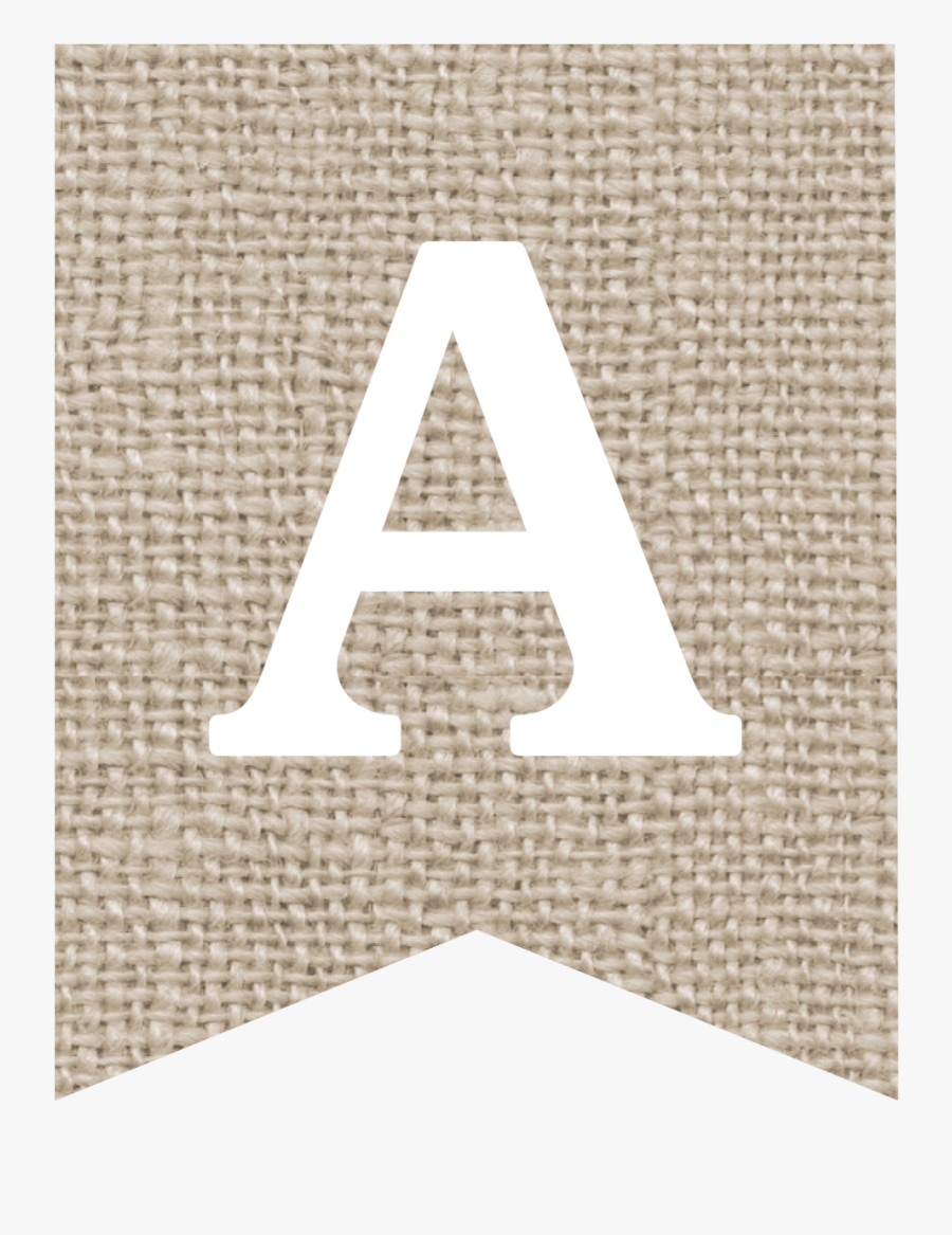 Clip Art Burlap Banner Clip Art - Printable Burlap Banner Letters, Transparent Clipart