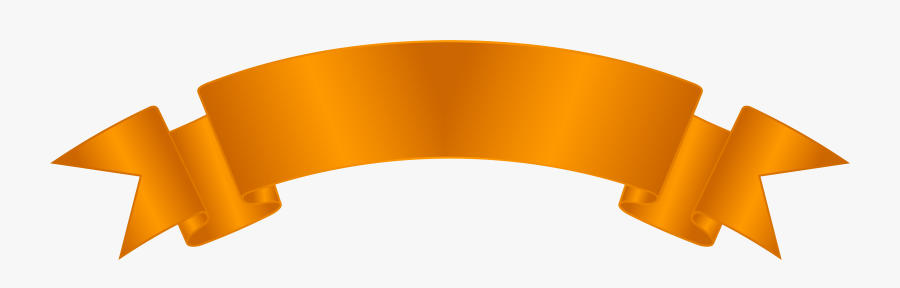 Orange Clip Art Png - Orange Ribbon Banner Png, Transparent Clipart