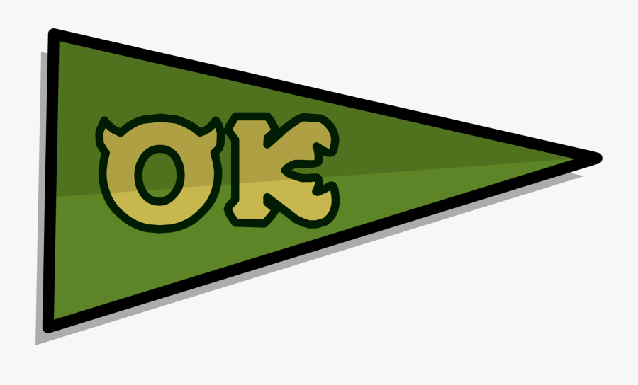Pennant Clipart - Monsters University Ok Flag, Transparent Clipart