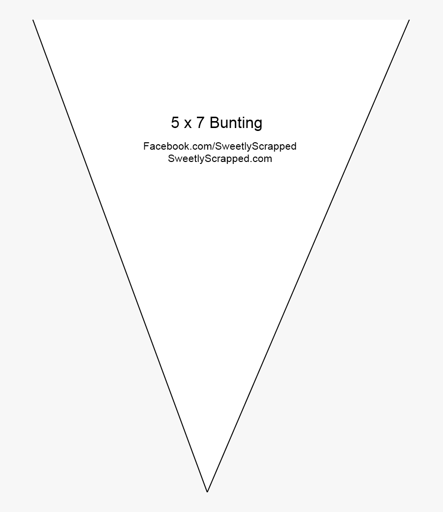 4 X 5 Triangle Banner Template - Bunting Template 7 By 5, Transparent Clipart