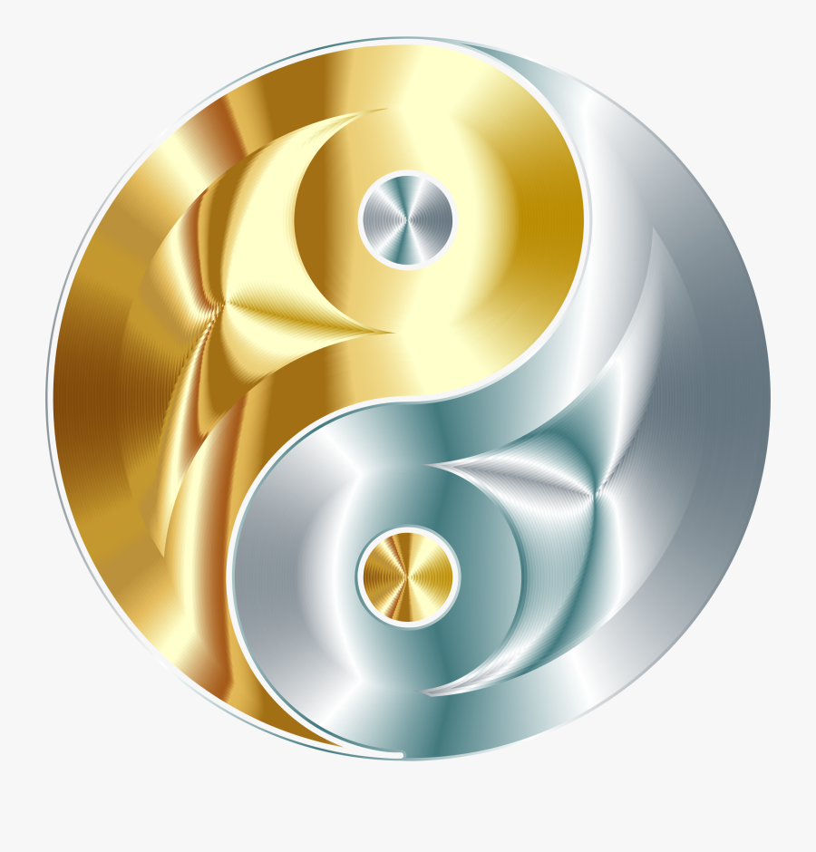 Symbol,yellow,computer Wallpaper - Gold And Silver Circle, Transparent Clipart