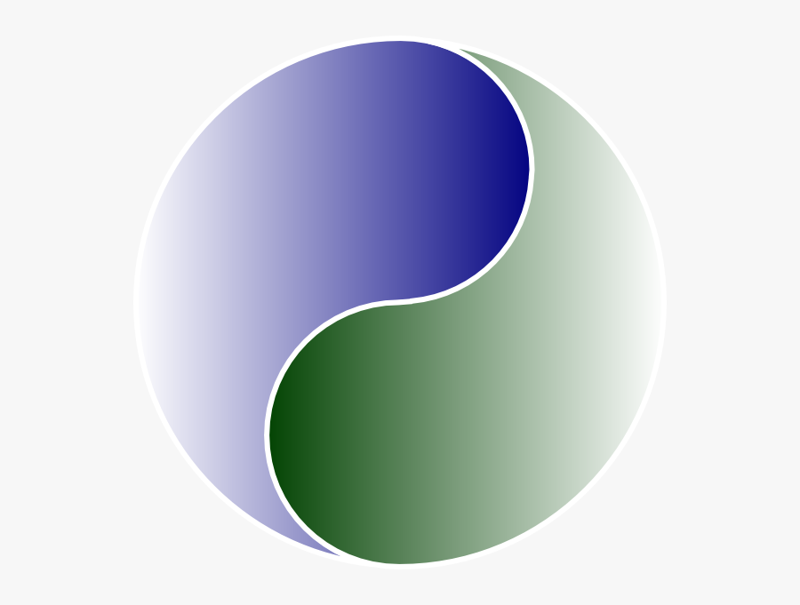 Extra Large Of Yin Yang Blue & Green Svg Clip Arts - Blue And Green Yin Yang, Transparent Clipart