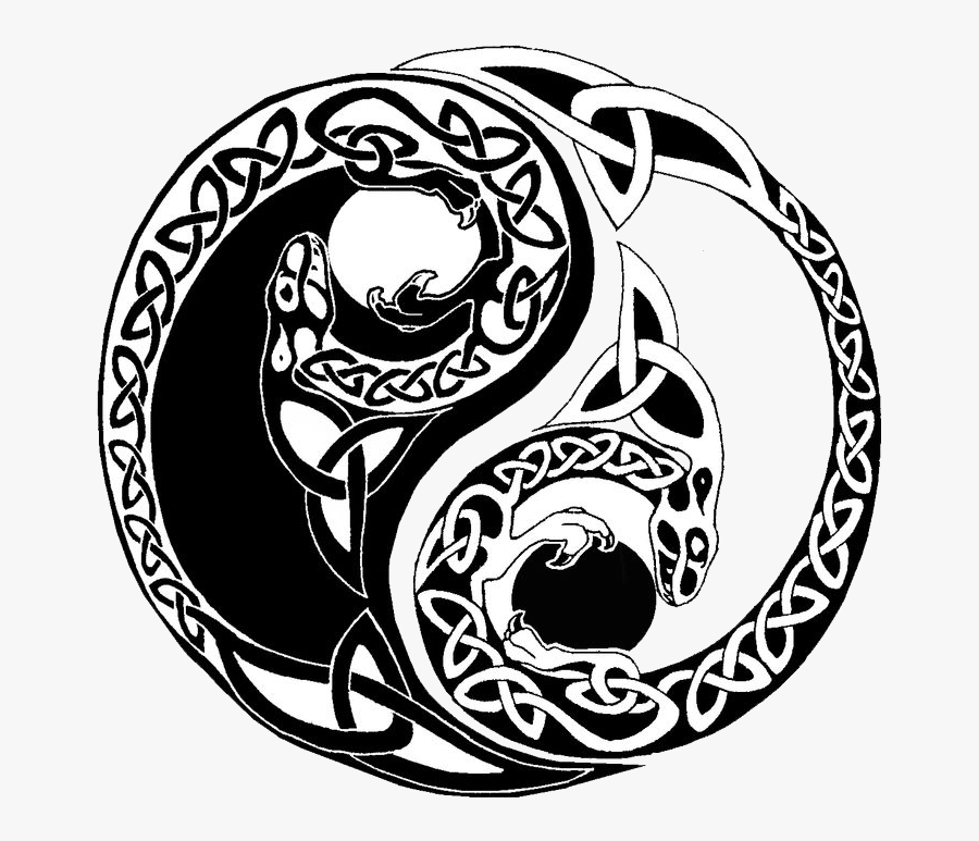 Transparent Yang Png - Yin Yang Celtic Knot, Transparent Clipart
