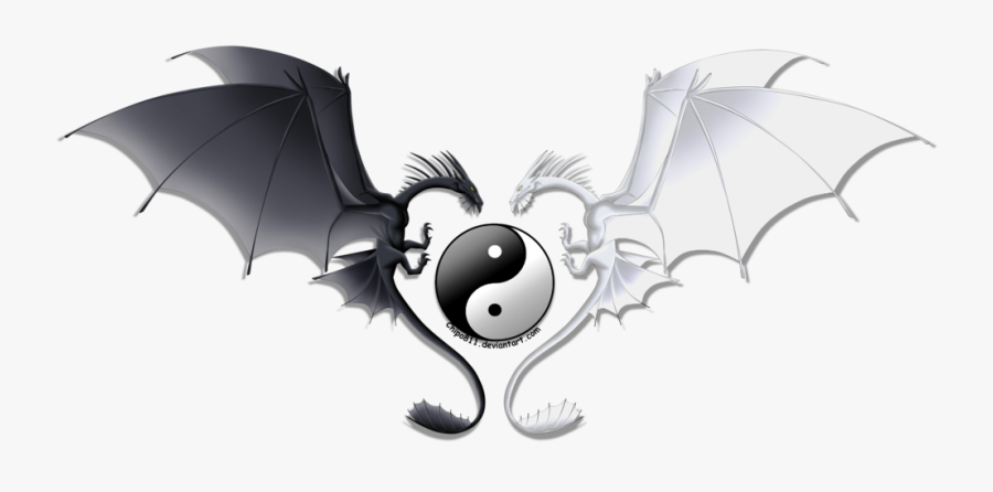 Yin Yang En Dragones, Transparent Clipart