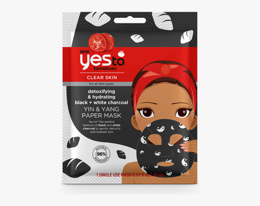 Product Photo - Yes To Tomatoes White Paper Mask, Transparent Clipart