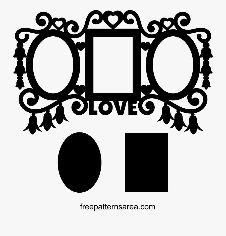 Cnc Clipart Frame - Free Laser Ready Templates, Transparent Clipart