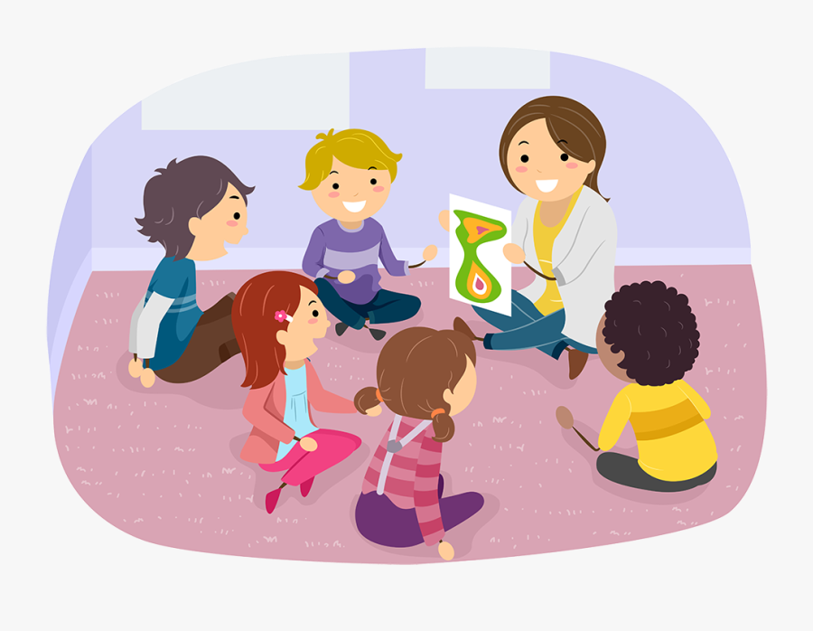 Niños Sentados En Circulo, Transparent Clipart
