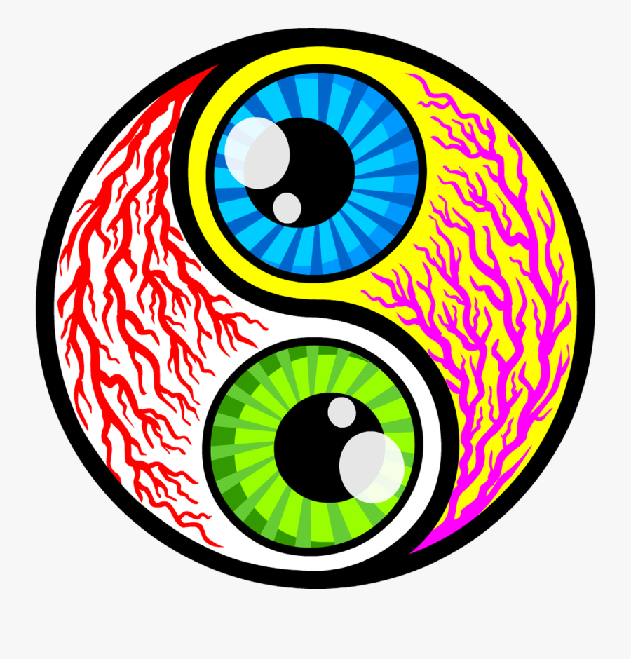 Yin And Yang Eyeballs, Transparent Clipart