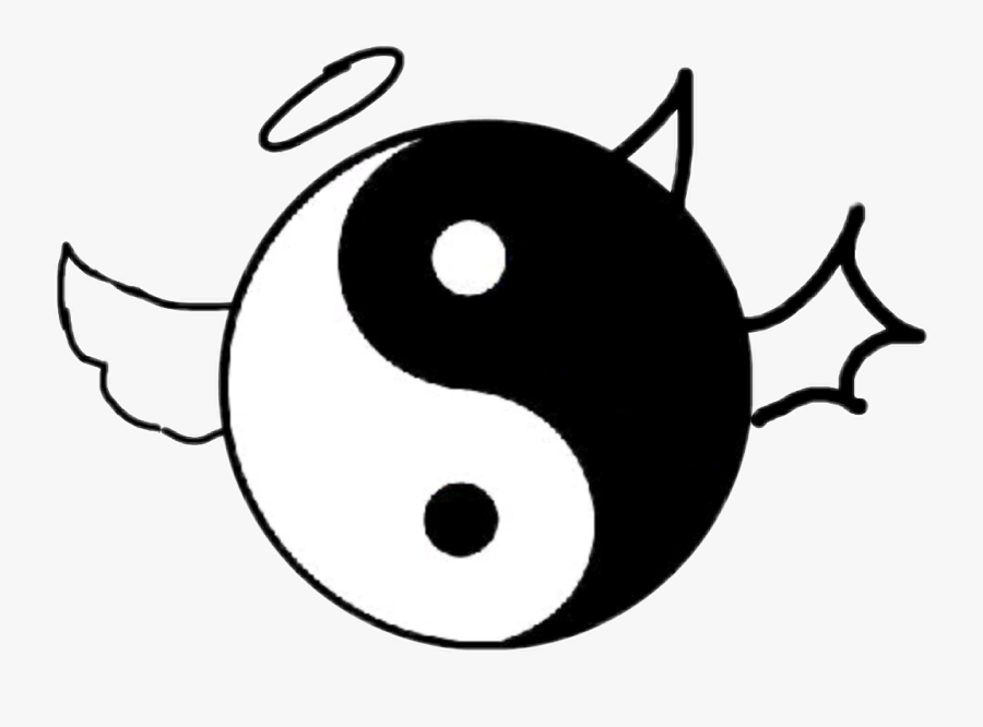 Transparent Yinyang Clipart - Aesthetic Yin Yang Stickers, Transparent Clipart