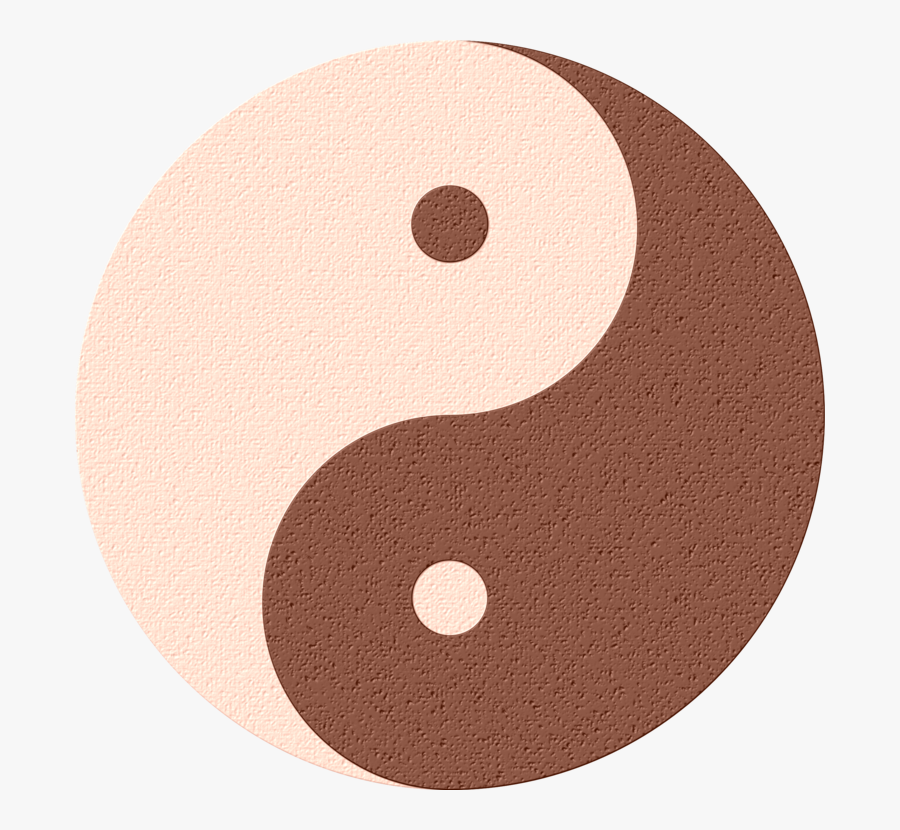 Circle,material,yin And Yang - Yin Yang Brown White, Transparent Clipart