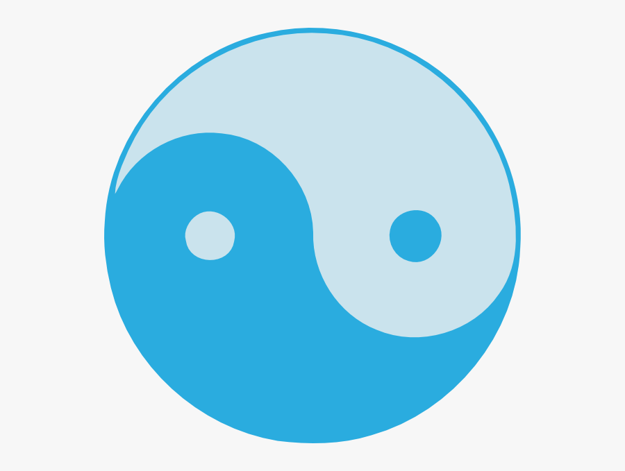 Blue Yin Yang Svg Clip Arts - Blue Yin Yang Clip Art, Transparent Clipart