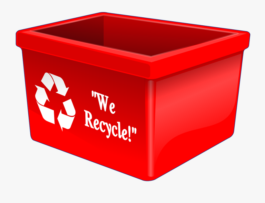 Recycling Bin, Sign, Empty, Symbol, Waste, Clean - Red Recycle Bin Clipart, Transparent Clipart